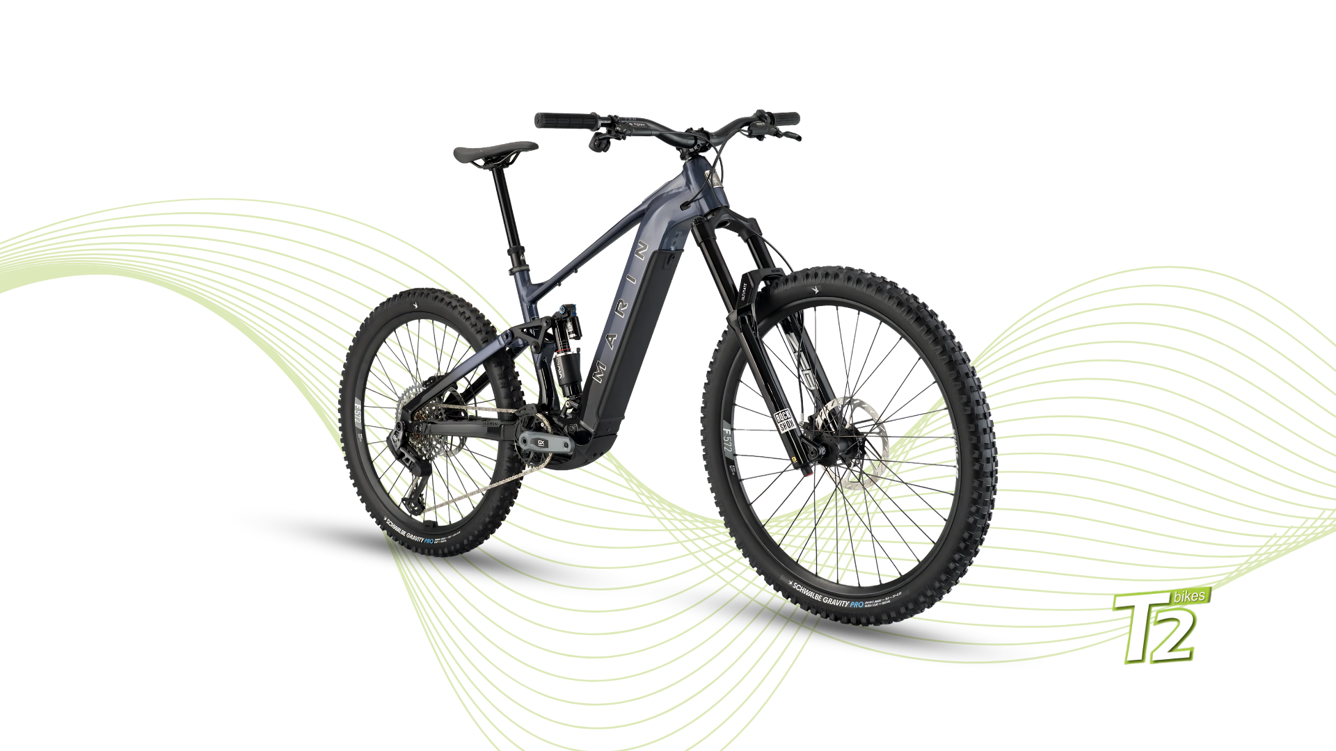 Marin Bikes - E-Bike Alpine Trail EXR Bosch Silver Black