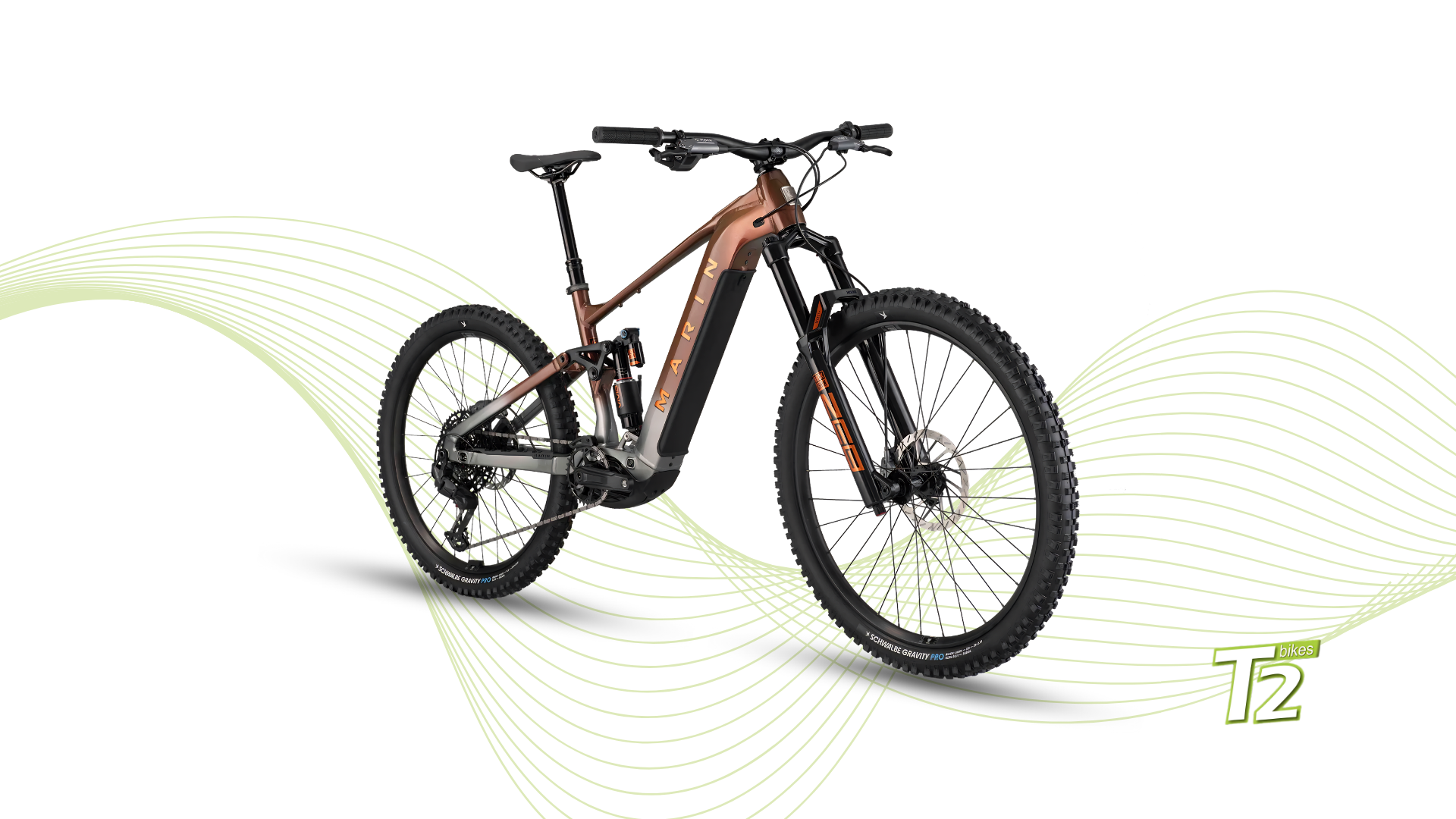 Marin Bikes - E-Bike Alpine Trail E2 Bosch Brown Grey