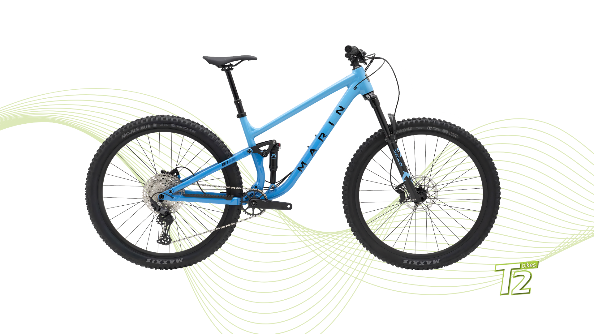 Marin Bikes - Bicicleta De Montaña Doble Suspensión Rift Zone 2 (2026) Azul-Negro 27.5"