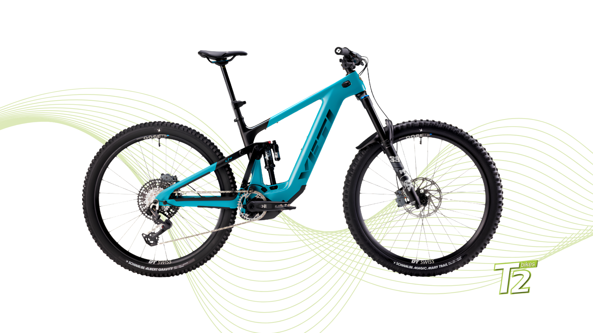 Yeti Cycles - E-Bike Doble Suspensión Bosch LTE C2 Eagle 90 Turquesa