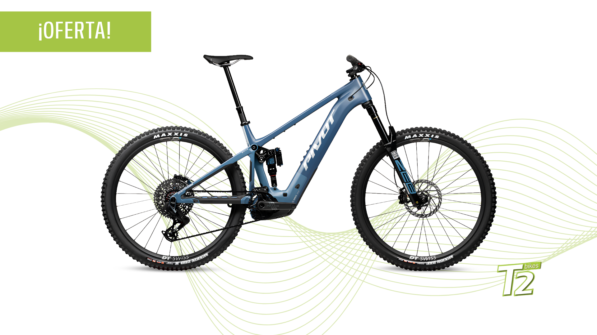 Pivot Cycles - E-Bike Doble Suspensión Shuttle Bosch AM 5ta Gen Pro X0 Blue Dark Sky