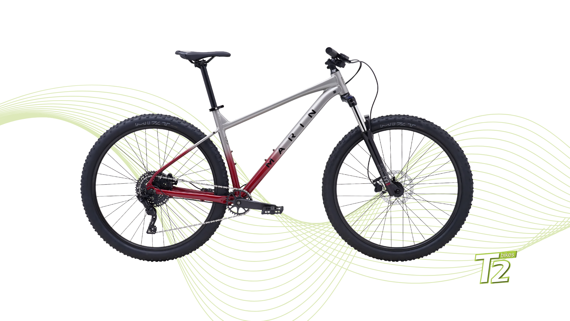 Marin Bikes - Bicicleta de Montaña Hardtail Bobcat Trail 3 (2026) Silver Red 29"