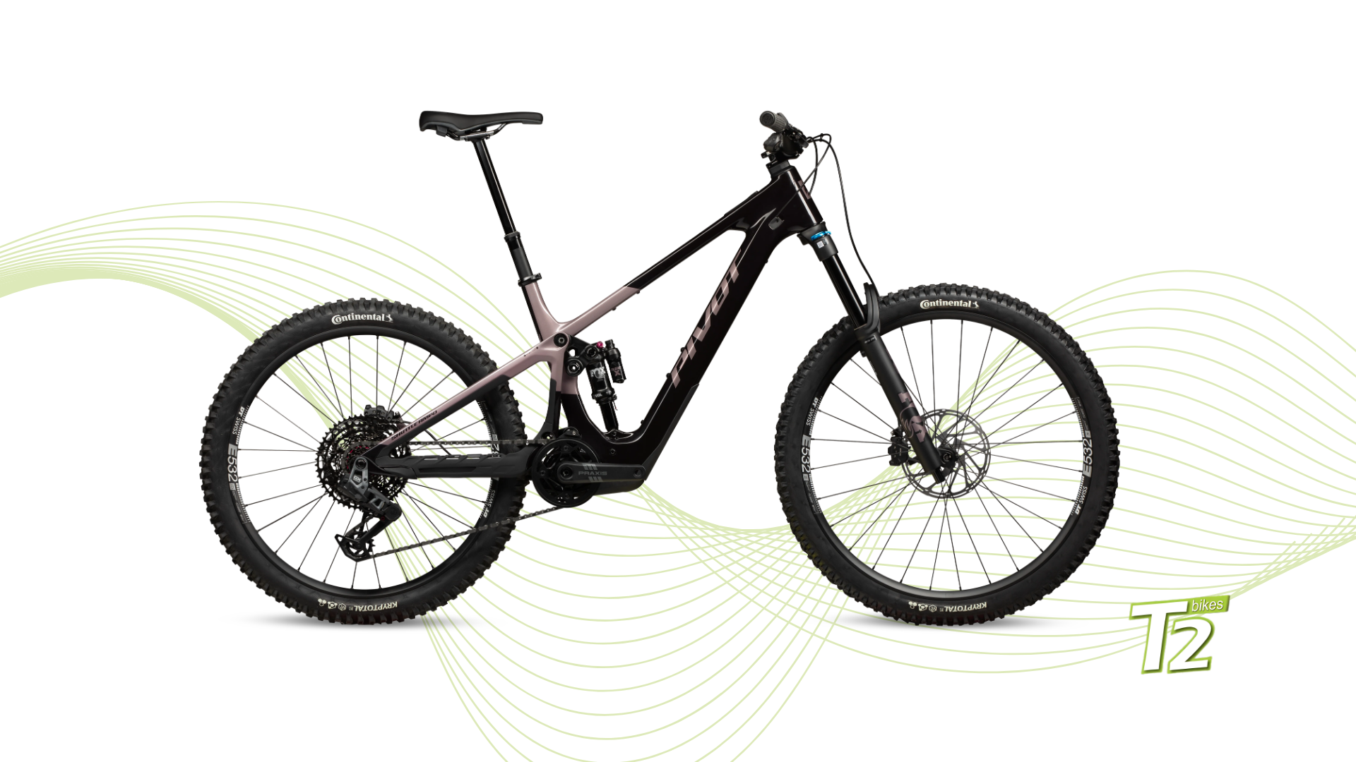 Pivot Cycles - E-Bike Doble Suspensión Shuttle AMP'd Avinox Ride Gx "Burgundy Berry Freeze"