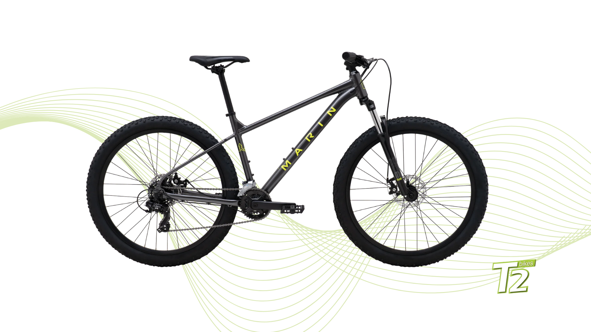 Marin Bikes - Bicicleta De Montaña Hardtail Bolinas Ridge 1 (2026) Charcoal-Yellow 29"