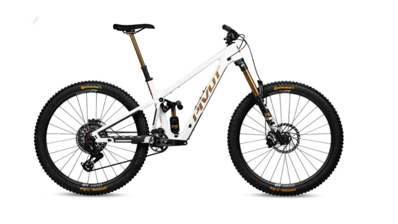 Pivot Cycles - Bicicleta De Montaña Doble Suspensión Firebird Pro X0 AXS (2025) White-Gold