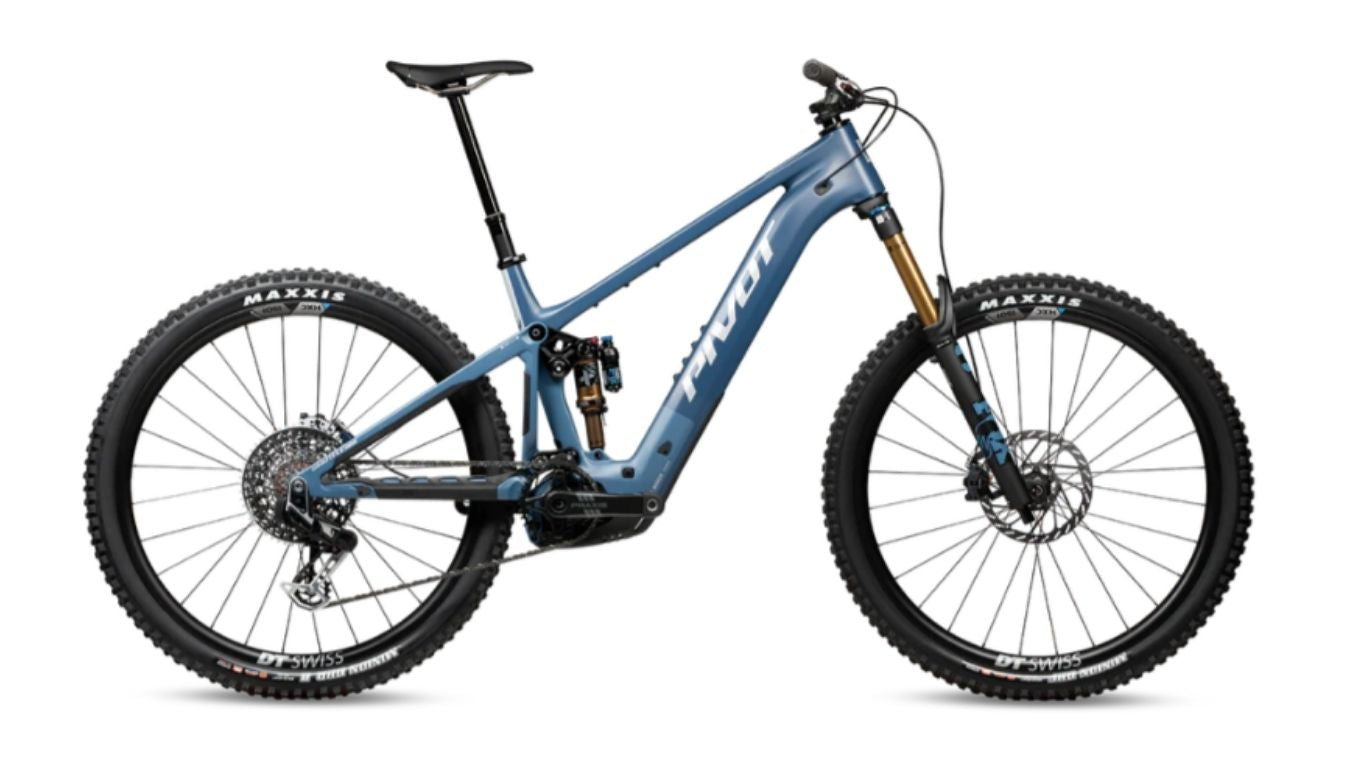 Pivot Cycles - E-Bike Doble Suspensión Shuttle Bosch AM 5ta Gen Team XX Blue Dark Sky Rines De Carbono